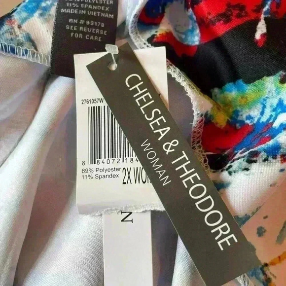 Chelsea & Theodore Abstract Print Midi Skirt Size 2X. - Picture 6 of 10